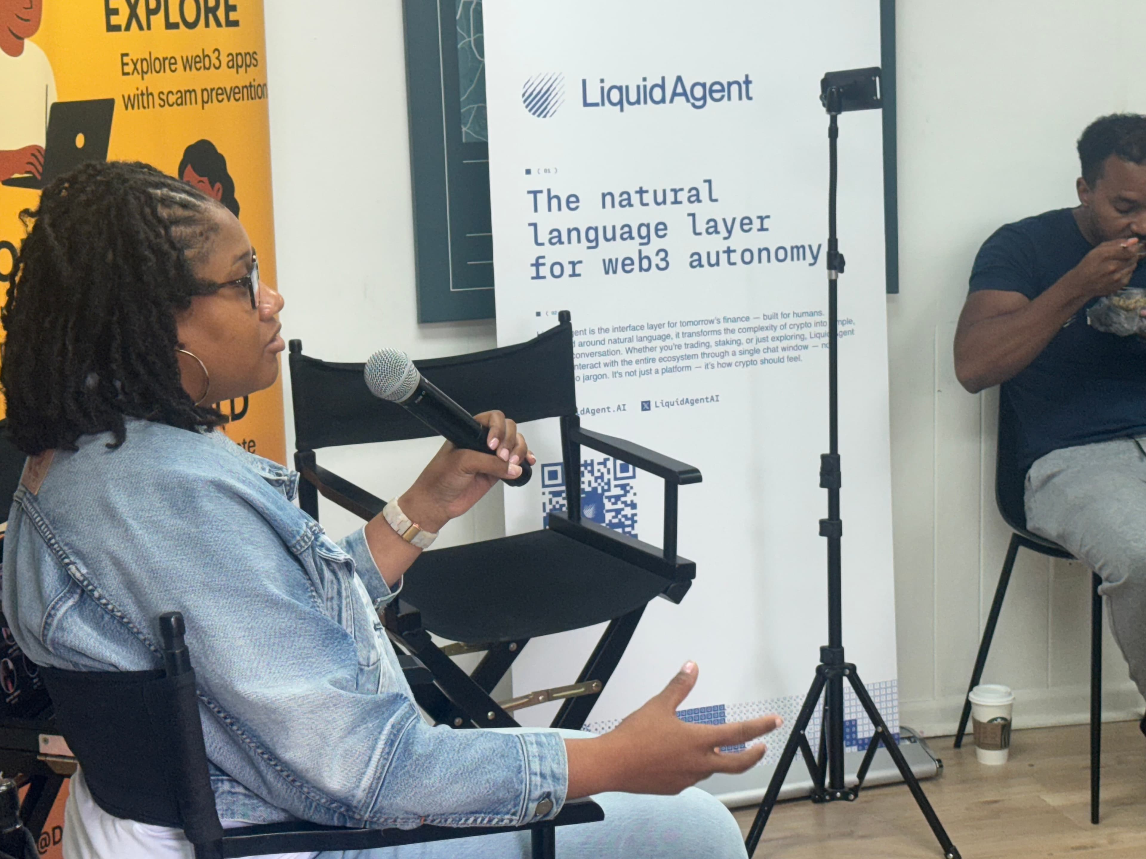 Ashley speaking at the Atlanta Blockchain Center